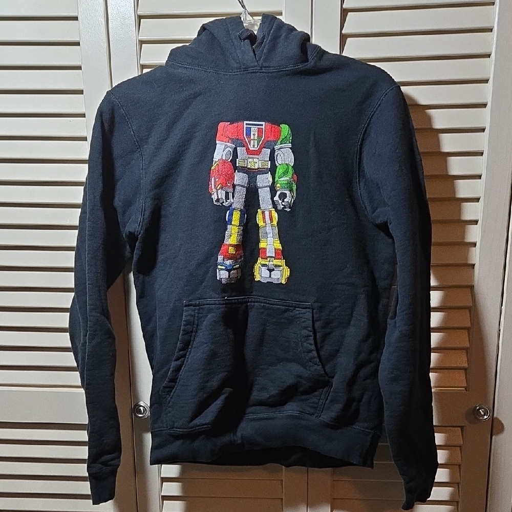 Dreamworks Voltron Red and Black Sweatshirt with Bold Graphic Design